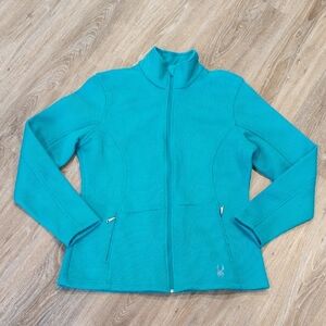 🩵❤️ Spyder Women's Blue Full-Zip Jacket or cable sweeater size XL 🩵❤️